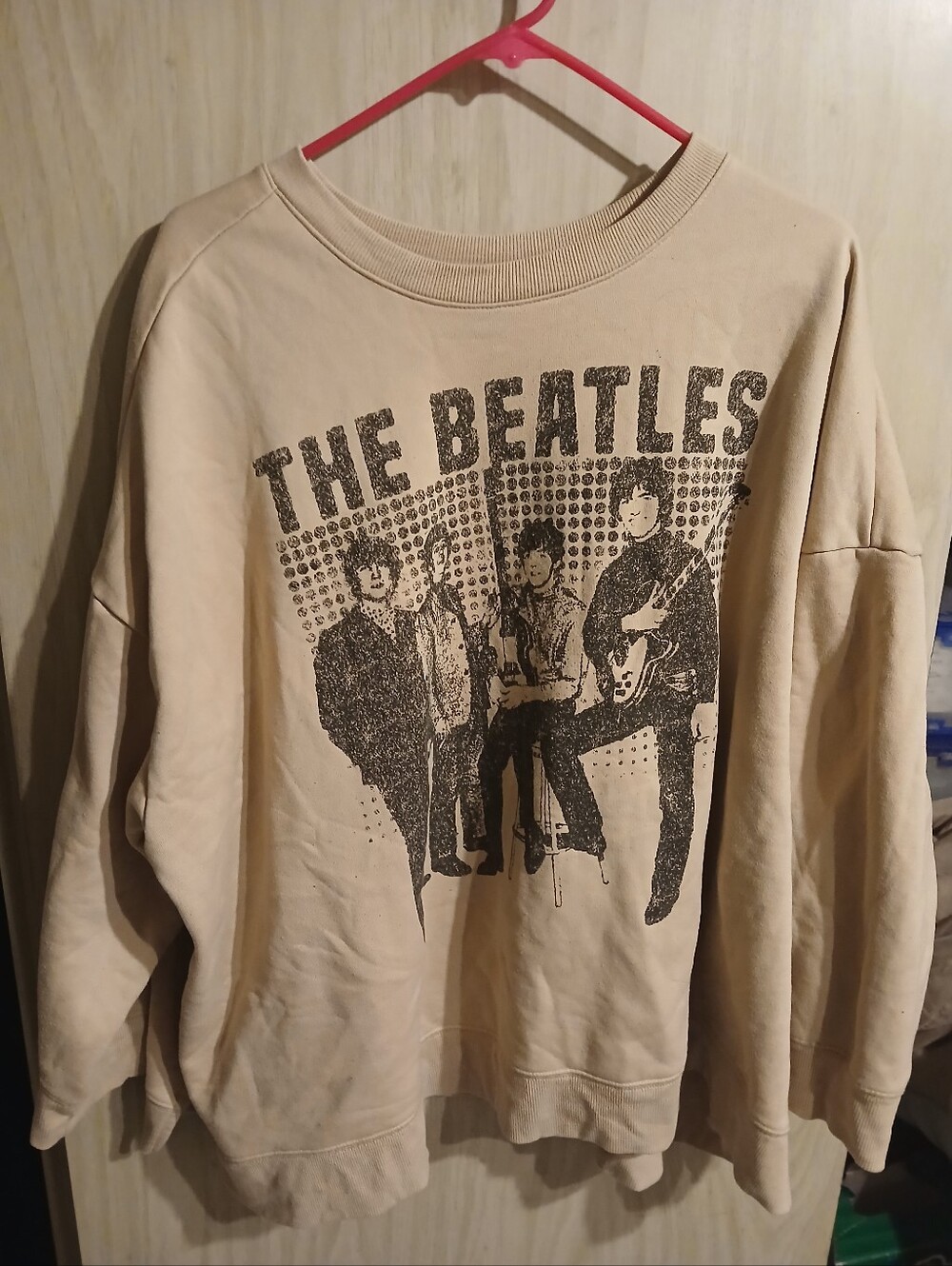 Women's Beige The Beatles Graphic Sweatshirt